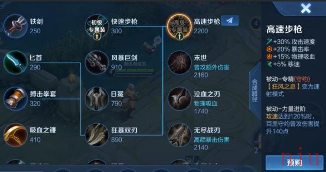 王者荣耀角色专精装大全