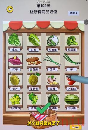 爆梗找茬王菜场整理怎么过