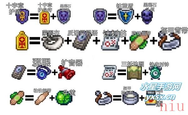 泰拉瑞亚十字章护盾合成图1.4中文分享