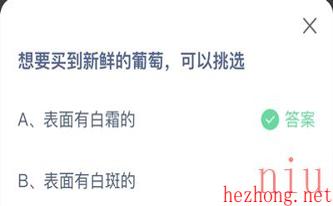 想要买到新鲜的葡萄，可以挑选蚂蚁庄园5.16答案